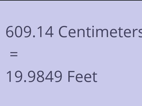 609.14 CM TO FEET