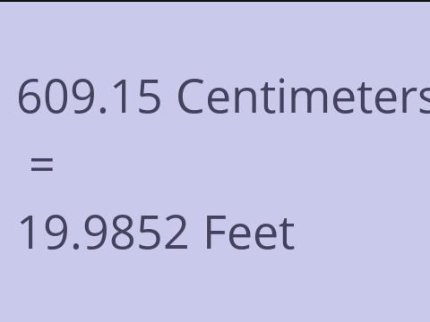 609.15 CM TO FEET