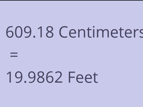 609.18 CM TO FEET