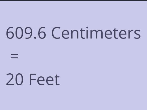 609.6 CM TO FEET