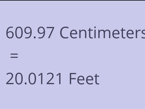 609.97 CM TO FEET