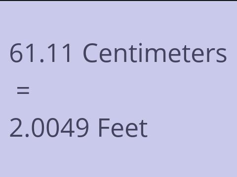 61.11 CM TO FEET