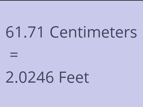 61.71 CM TO FEET