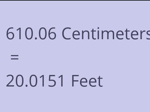 610.06 CM TO FEET