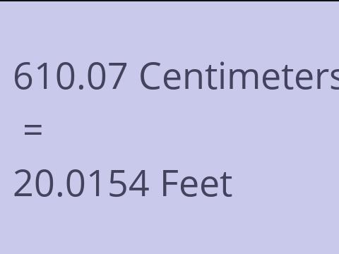 610.07 CM TO FEET