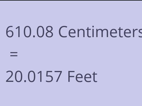 610.08 CM TO FEET