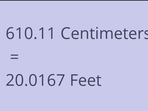 610.11 CM TO FEET