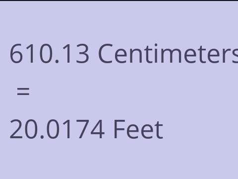 610.13 CM TO FEET