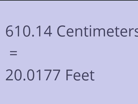 610.14 CM TO FEET