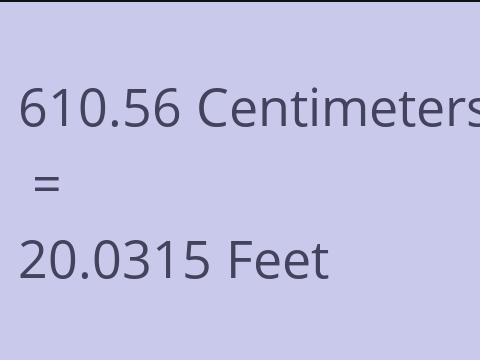 610.56 CM TO FEET