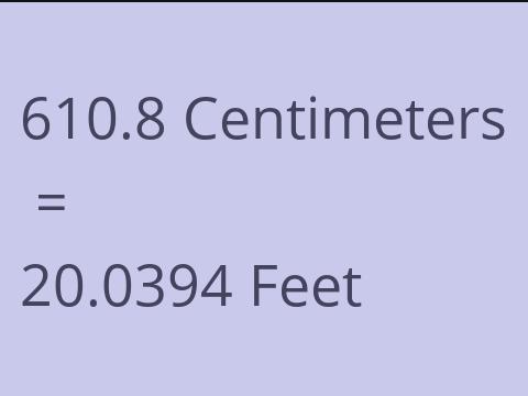 610.8 CM TO FEET