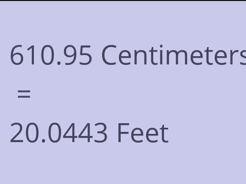 610.95 CM TO FEET