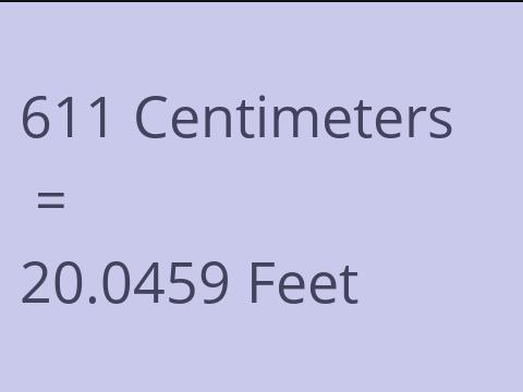 611 CM TO FEET