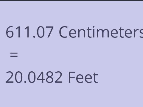 611.07 CM TO FEET