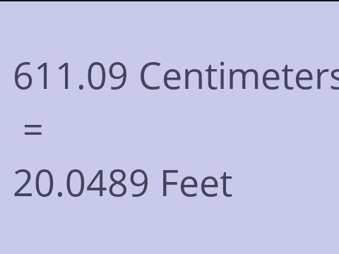 611.09 CM TO FEET