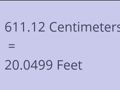 611.12 CM TO FEET