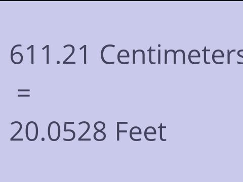 611.21 CM TO FEET