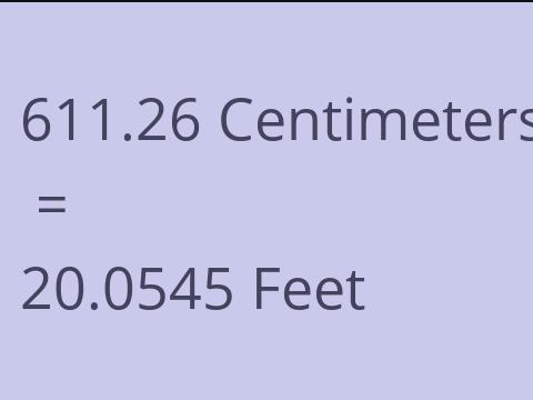 611.26 CM TO FEET