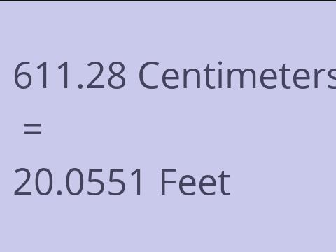 611.28 CM TO FEET