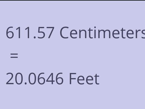 611.57 CM TO FEET