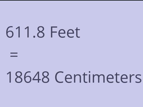 611.8 FEET TO CM