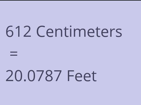 612 CM TO FEET