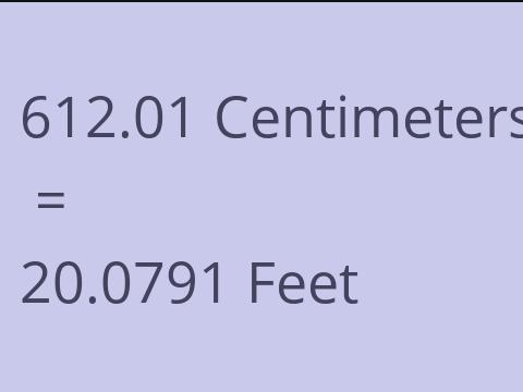 612.01 CM TO FEET