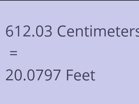 612.03 CM TO FEET