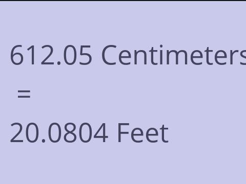 612.05 CM TO FEET