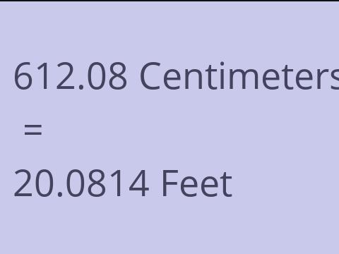 612.08 CM TO FEET