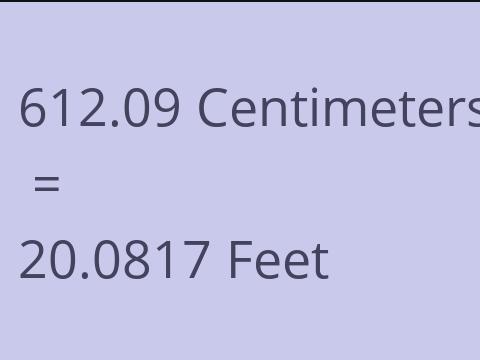 612.09 CM TO FEET