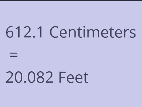 612.1 CM TO FEET