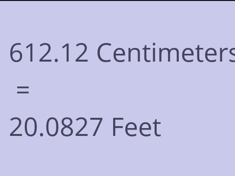 612.12 CM TO FEET