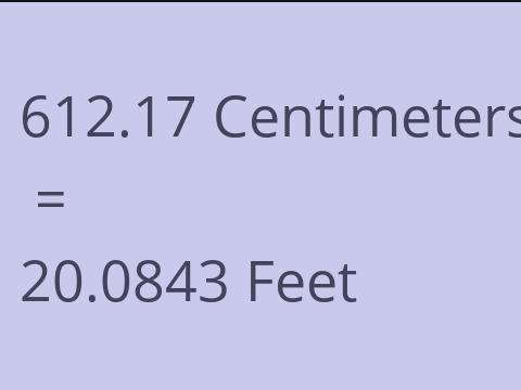 612.17 CM TO FEET