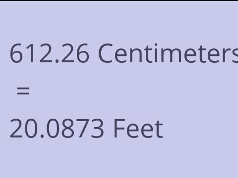 612.26 CM TO FEET