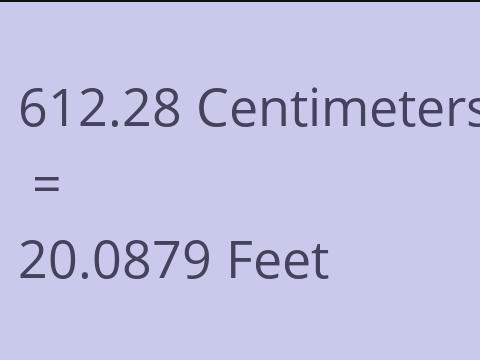 612.28 CM TO FEET