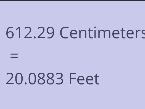 612.29 CM TO FEET