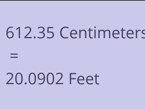 612.35 CM TO FEET