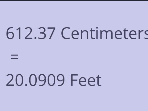 612.37 CM TO FEET