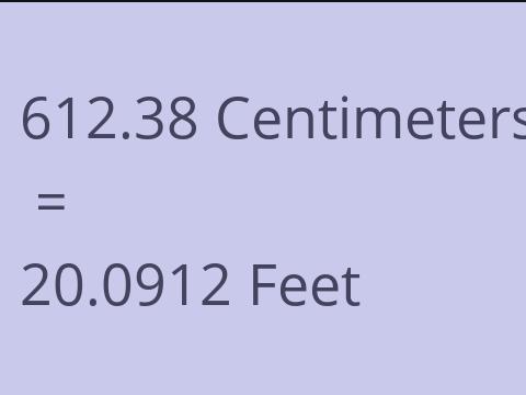 612.38 CM TO FEET