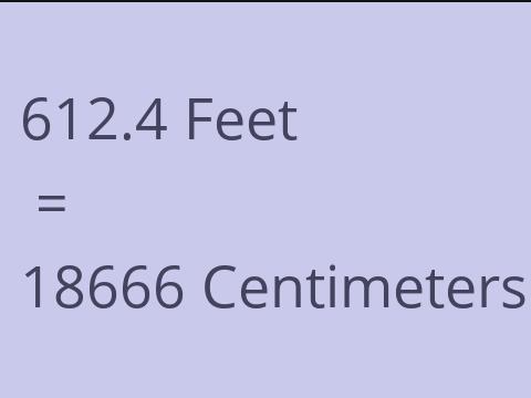 612.4 FEET TO CM