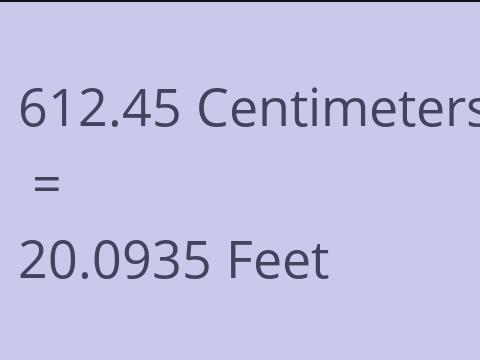 612.45 CM TO FEET