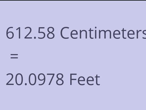 612.58 CM TO FEET