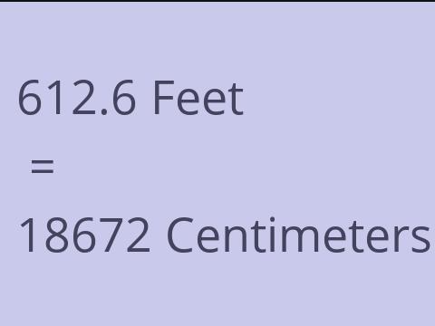 612.6 FEET TO CM