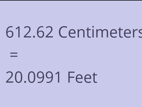 612.62 CM TO FEET