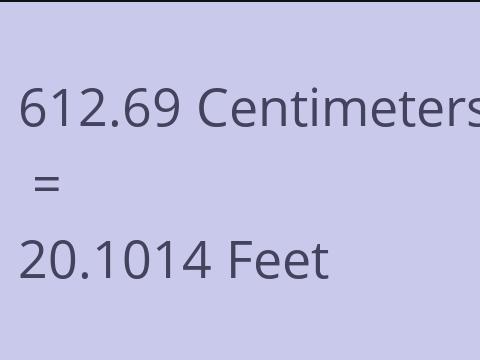 612.69 CM TO FEET