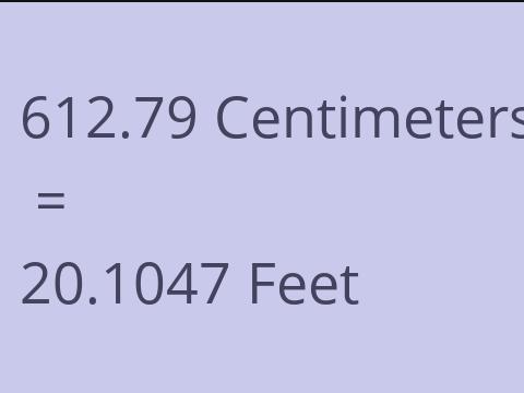 612.79 CM TO FEET