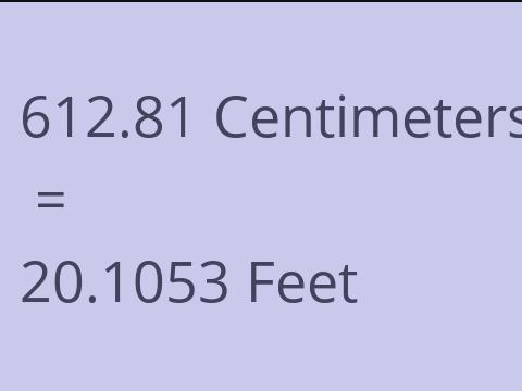 612.81 CM TO FEET