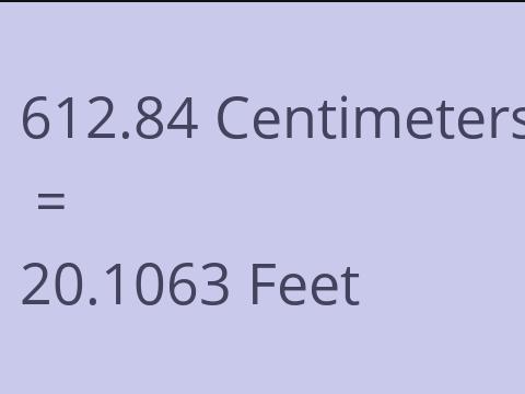 612.84 CM TO FEET