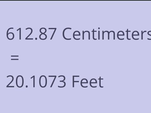 612.87 CM TO FEET